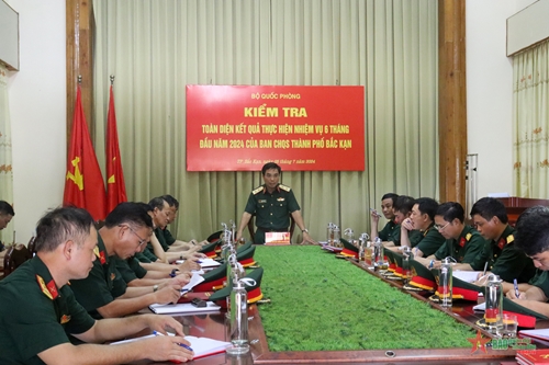 Bộ Quốc phòng kiểm tra toàn diện tại Bộ CHQS tỉnh Bắc Kạn    